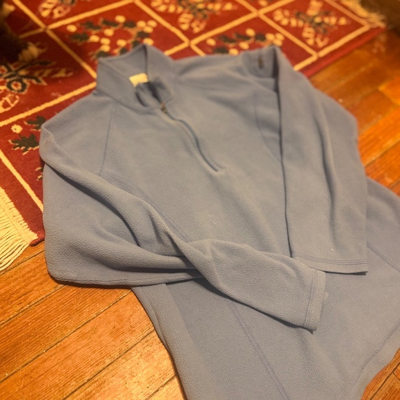 Stay warm and stylish with this blue quarter-zip fleece. Perfect for any casual - Picture 3 of 7